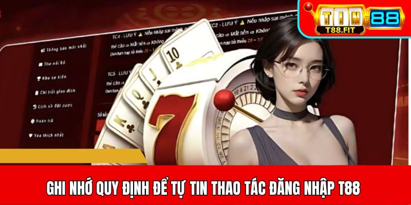 Ghi nhớ quy định để tự tin thao tác đăng nhập T88